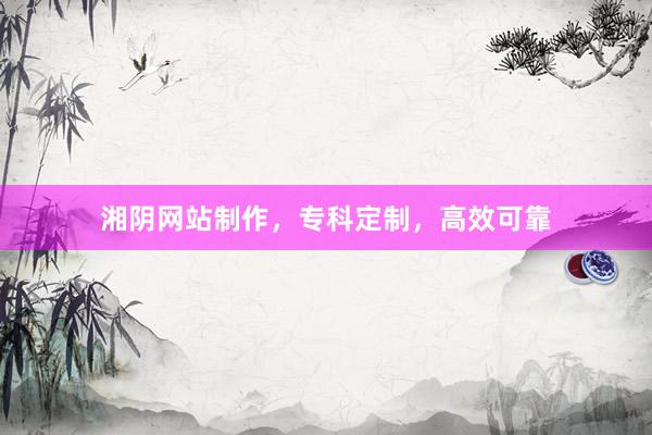 湘阴网站制作，专科定制，高效可靠
